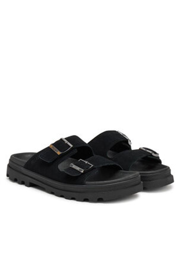 Palladium Klapki Dunelite Riviera Sde 74455-008-M Czarny. Kolor: czarny. Materiał: skóra, zamsz