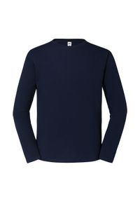 FRUIT OF THE LOOM - Koszulka Z Długim Rękawem Unisex Adult Iconic 195 Plain. Kolor: niebieski. Długość rękawa: długi rękaw. Długość: długie