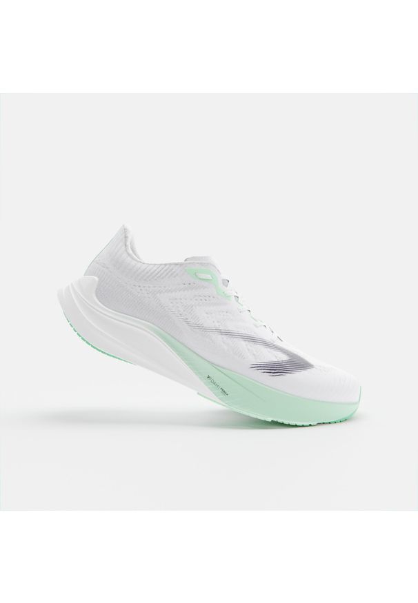 KIPRUN - Buty do biegania damskie Kiprun KD900 Light. Kolor: zielony, biały, wielokolorowy. Materiał: kauczuk. Szerokość cholewki: normalna. Sport: fitness, bieganie