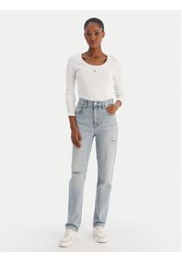 Calvin Klein Jeans Jeansy New Mom Jean Bowery Destroyed LV047D722G Niebieski Mom Fit. Kolor: niebieski. Materiał: bawełna #4