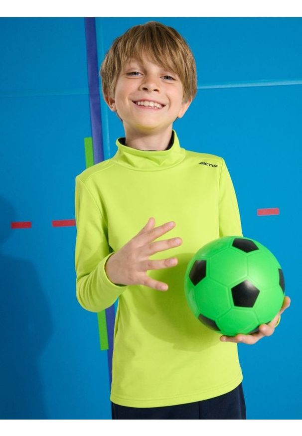 Sinsay - Bluza ze stójką Active - zielony. Typ kołnierza: kołnierzyk stójkowy. Kolor: zielony