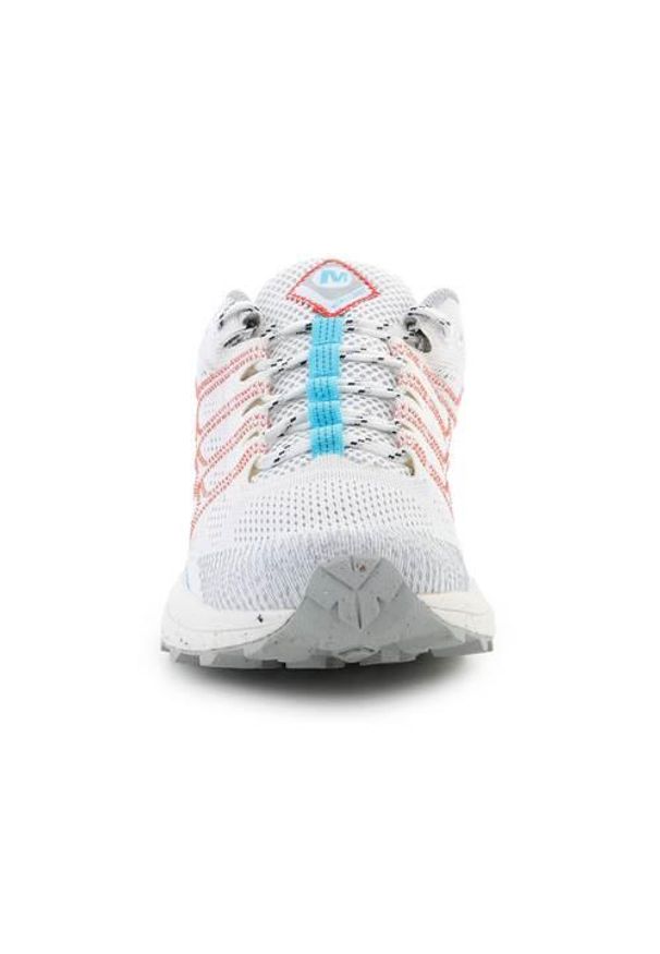 Buty do biegania damskie Merrell Moab Flight. Zapięcie: sznurówki. Kolor: biały. Materiał: syntetyk, tkanina, materiał. Szerokość cholewki: normalna. Sport: bieganie