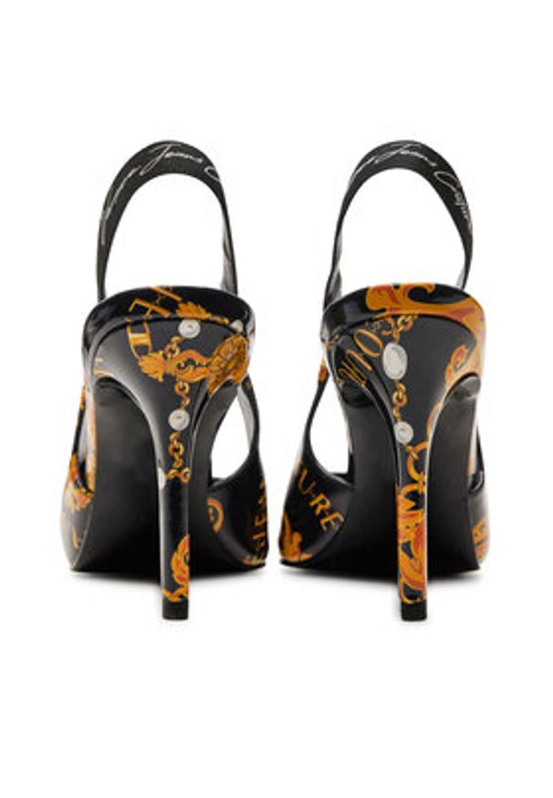 Versace Jeans Couture Szpilki 77VA3S52 ZS366 Czarny. Kolor: czarny. Materiał: skóra. Obcas: na szpilce