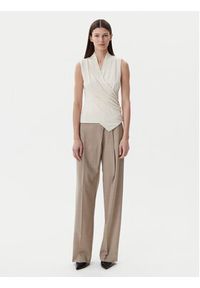 BOSS Bluzka Euana 50537768 Écru Regular Fit. Kolor: kremowy. Materiał: wiskoza #5