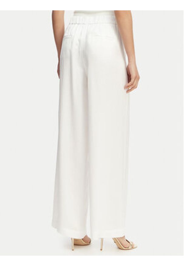 Marella Spodnie materiałowe Idoneo 2613131082 Biały Wide Leg. Kolor: biały. Materiał: wiskoza