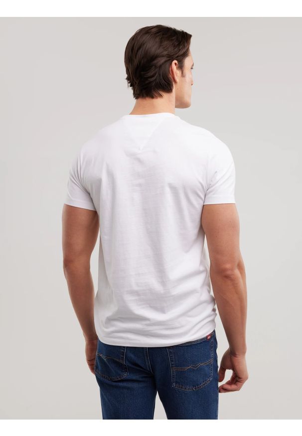 Big-Star - Koszulka męska z kieszonką biała Carbon 101. Okazja: na co dzień. Kolor: biały. Materiał: bawełna, jeans, denim. Długość rękawa: krótki rękaw. Długość: krótkie. Wzór: aplikacja. Styl: casual