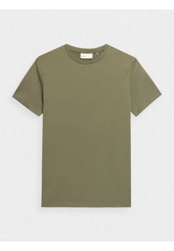 outhorn - T-shirt gładki męski. Okazja: na co dzień. Materiał: bawełna, jersey. Wzór: gładki. Styl: casual