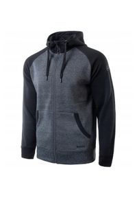 Rozpinana bluza z kapturem dla mężczyzn Hi-tec Selan. Typ kołnierza: kaptur. Kolor: szary. Sport: fitness