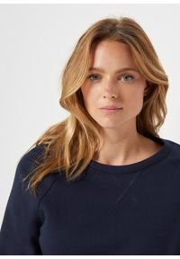 bonprix - Bluza dresowa. Kolor: niebieski. Materiał: dresówka, poliester
