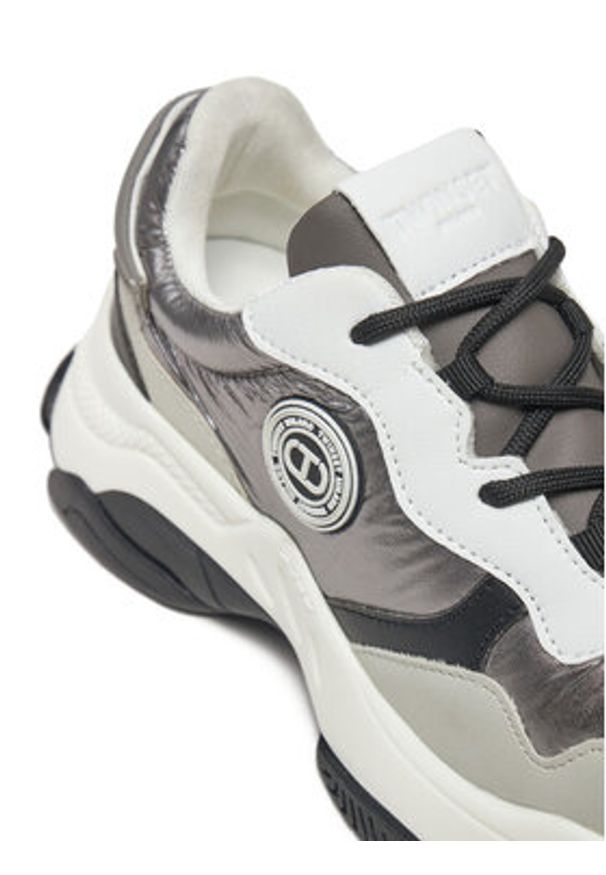 TwinSet - TWINSET Sneakersy 242TGT18C Srebrny. Kolor: srebrny. Materiał: skóra