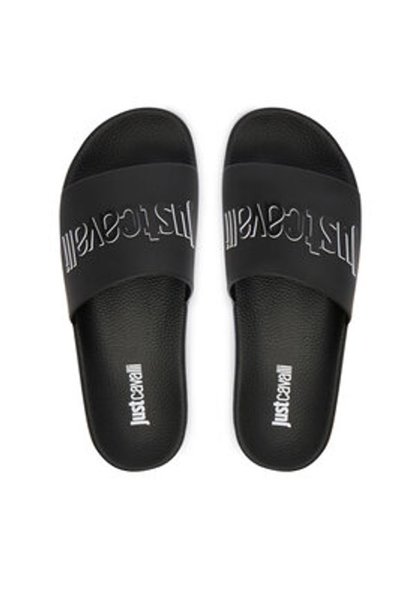 Just Cavalli Klapki 80RA3SZ1 ZSE50 Czarny. Kolor: czarny. Materiał: syntetyk