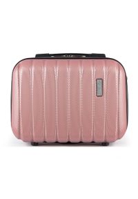 Solier - Kuferek podróżny mały ABS SOLIER STL902 różowy. Kolor: różowy. Materiał: materiał #1