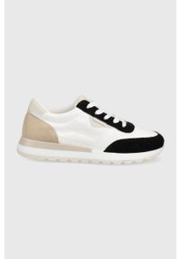 Answear Lab buty kolor biały. Nosek buta: okrągły. Zapięcie: sznurówki. Kolor: biały. Materiał: guma