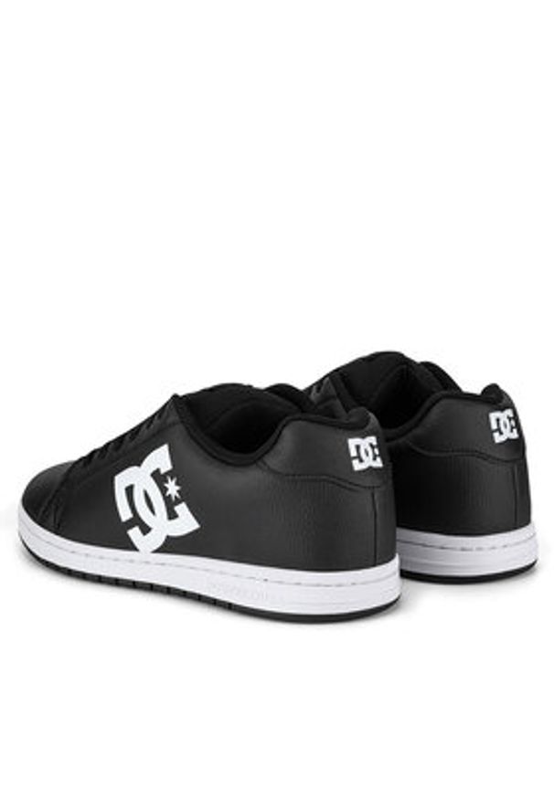 DC Sneakersy GAVELER SN ADYS100574-BKW Czarny. Kolor: czarny. Materiał: skóra