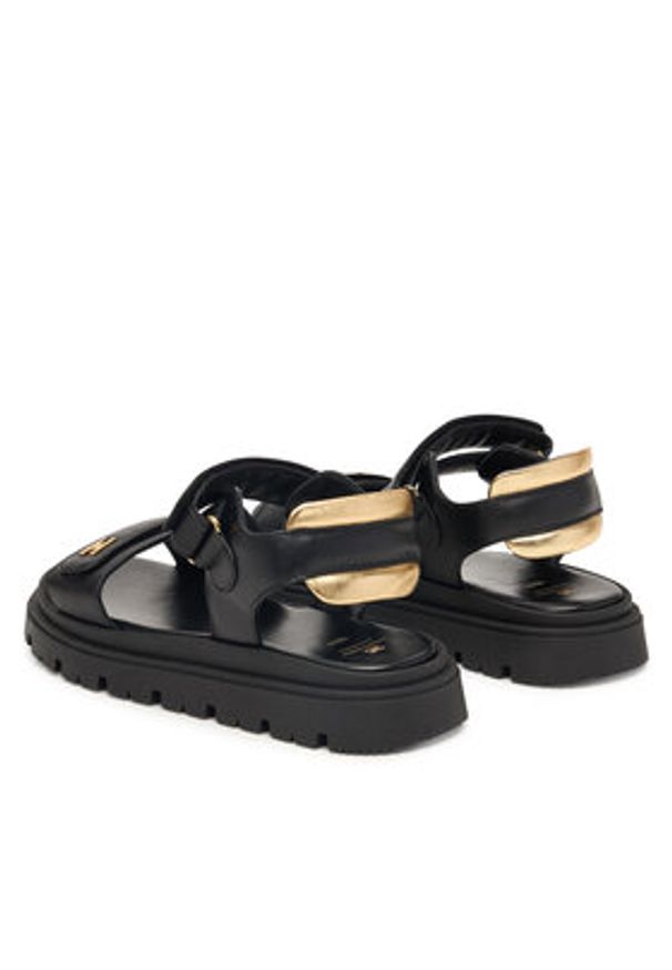 Elisabetta Franchi Sandały F4A2-E0586-1733 Czarny. Kolor: czarny. Materiał: skóra