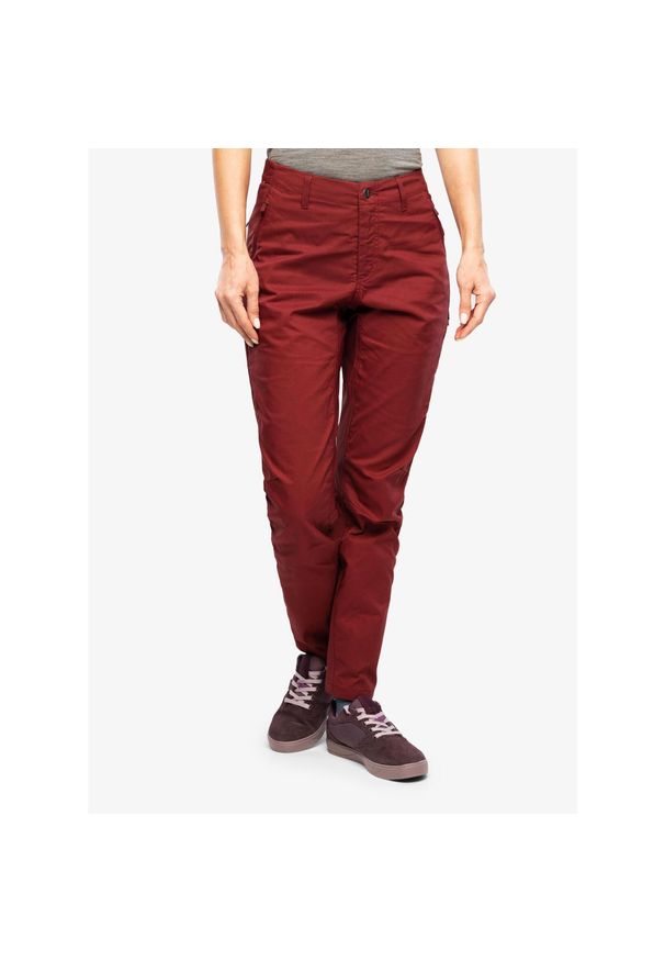 Fjällräven - Spodnie damskie Fjallraven/Specialized Riders Hybrid Trousers. Kolor: czerwony. Długość: długie
