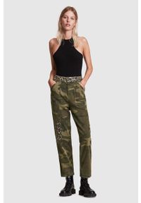 AllSaints - Spodnie. Okazja: na co dzień. Stan: podwyższony. Kolor: zielony. Styl: casual #2