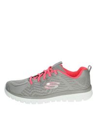skechers - Buty treningowe damskie Skechers Graceful Get Connect. Zapięcie: sznurówki. Kolor: szary. Materiał: materiał, syntetyk. Szerokość cholewki: normalna