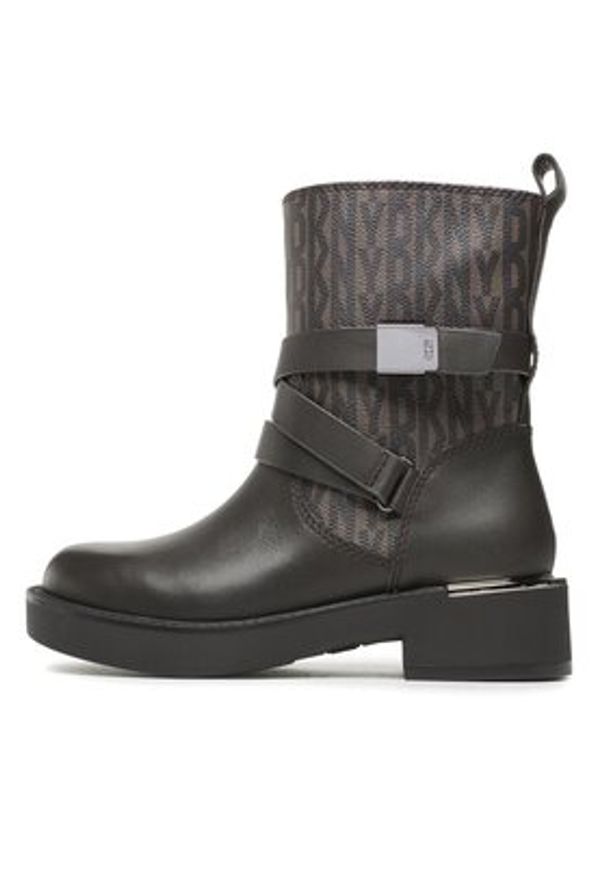 DKNY Botki Taeta K2312709 Brązowy. Kolor: brązowy. Materiał: skóra