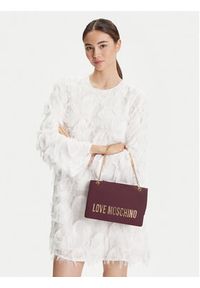 Love Moschino - LOVE MOSCHINO Torebka JC4192PP1NKD0552 Bordowy. Kolor: czerwony. Materiał: skórzane
