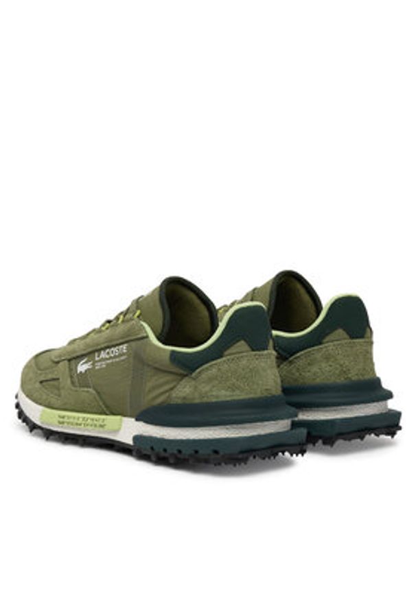 Lacoste Sneakersy Elite Active 51SMA0041 Khaki. Kolor: brązowy. Materiał: skóra, zamsz
