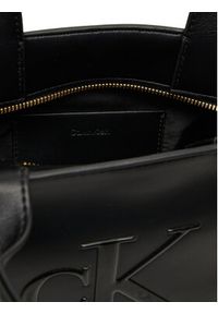 Calvin Klein Torebka Bold Ck Small Tote With Strap LV04F3219G Czarny. Kolor: czarny. Materiał: skórzane #3