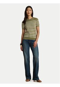 Lauren Ralph Lauren - LAUREN RALPH LAUREN T-Shirt Eyelah 200P13973001 Zielony Regular Fit. Kolor: zielony. Materiał: bawełna #7