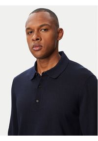 BOSS Polo H-Lancione 50565503 Granatowy Regular Fit. Typ kołnierza: polo. Kolor: niebieski. Materiał: wełna #5