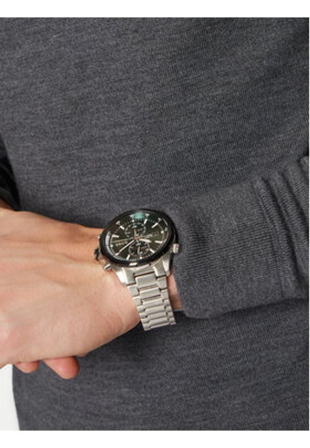 BOSS Zegarek Globetrotter 1513930 Srebrny. Kolor: srebrny