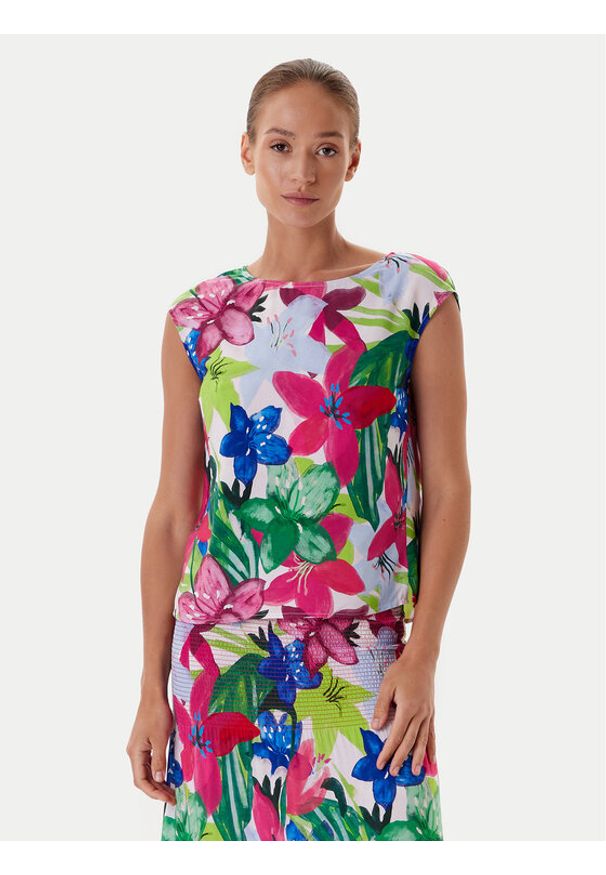 Tatuum Bluzka Afeli T2511.046 Kolorowy Regular Fit. Materiał: wiskoza. Wzór: kolorowy