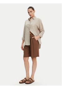 Barbour Koszula Hampton LSH1596SN31 Beżowy Relaxed Fit. Kolor: beżowy. Materiał: len