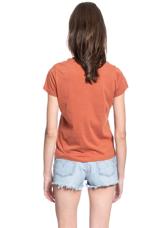 Lee - DAMSKI T-SHIRT LEE CREW NECK TEE BURNT OCRA L41LYGOM 112109078