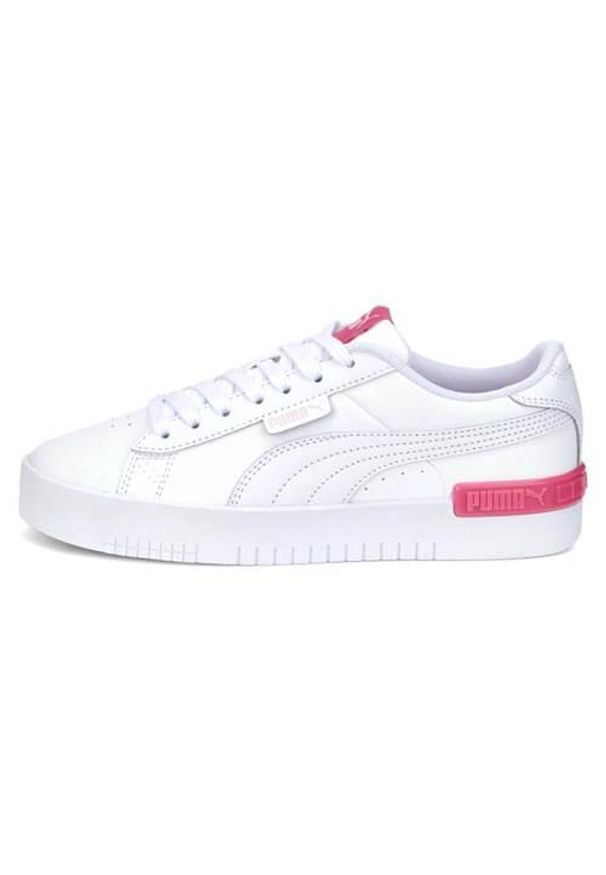Buty do chodzenia dla dzieci Puma Jada JR. Zapięcie: sznurówki. Kolor: biały. Materiał: syntetyk, materiał, guma. Szerokość cholewki: normalna. Sport: turystyka piesza