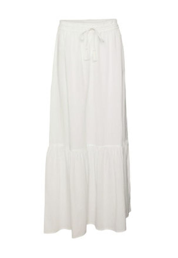 Vero Moda Spódnica maxi Pretty 10311167 Biały Regular Fit. Kolor: biały. Materiał: bawełna