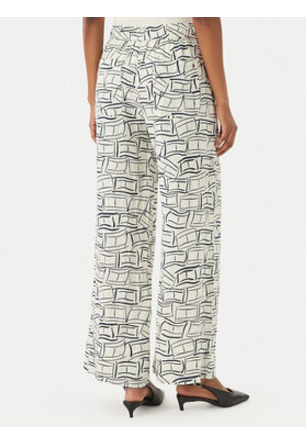 TOMMY HILFIGER - Tommy Hilfiger Spodnie materiałowe WW0WW48970 Beżowy jasny Wide Leg. Kolor: beżowy. Materiał: len