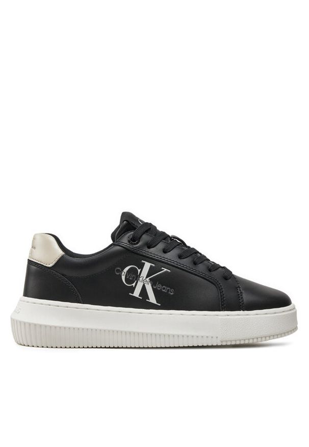 Calvin Klein Jeans Sneakersy Chunky Cupsole Laceup Lth Ml Mtl YW0YW01476 Czarny. Kolor: czarny. Materiał: skóra