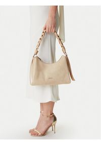 Coccinelle Torebka P6P Boheme Suede Bimaterial E1 P6P 13 03 01 Beżowy. Kolor: beżowy. Materiał: skórzane, zamszowe #1