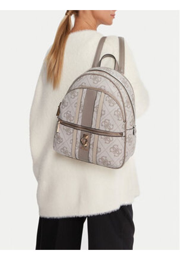 Guess Plecak Erenia HWSO78 38330 Beżowy. Kolor: beżowy. Materiał: skóra