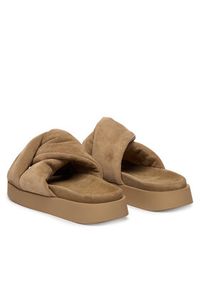 Inuikii Klapki Soft Crossed 1004.003.0401 Beżowy. Kolor: beżowy. Materiał: zamsz, skóra #6