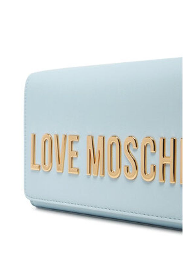 Love Moschino - LOVE MOSCHINO Torebka JC4103PP1MKD0712 Błękitny. Kolor: niebieski. Materiał: skórzane