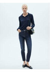 mango - Mango Jeansy Newmom 77014026 Granatowy Mom Fit. Kolor: niebieski #8