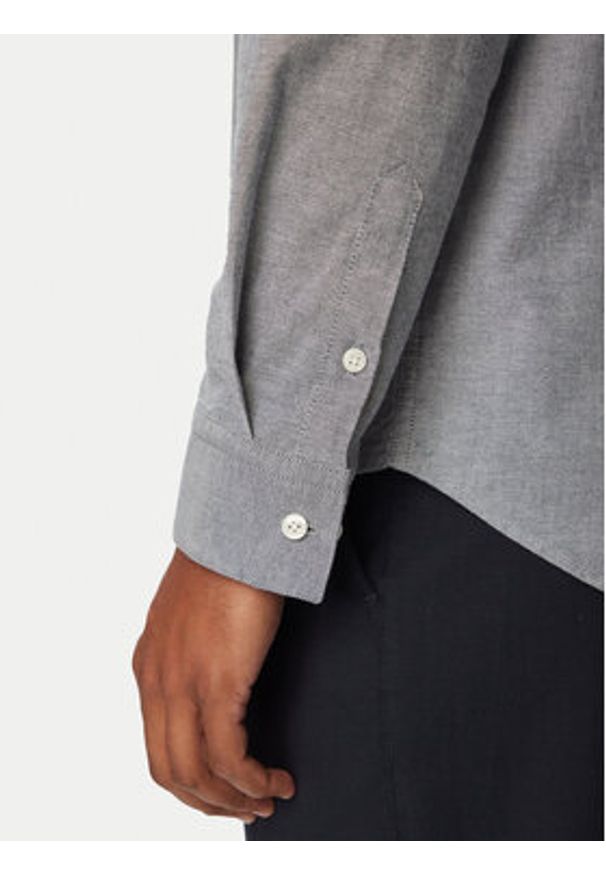 Calvin Klein Koszula LV140EM125 Granatowy Regular Fit. Kolor: niebieski. Materiał: bawełna