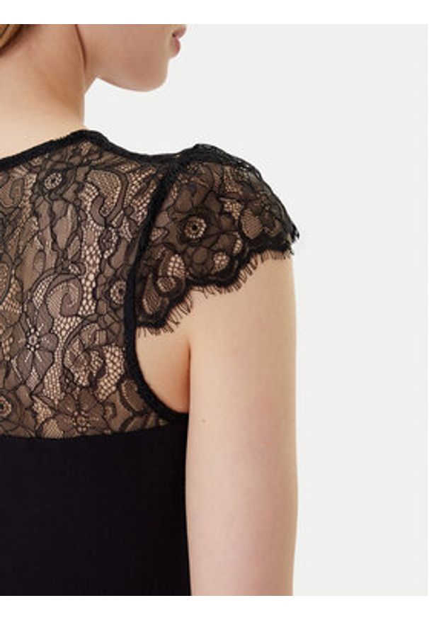 Morgan Bluzka 232-DGIULIA Czarny Slim Fit. Kolor: czarny. Materiał: wiskoza