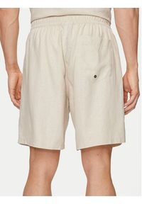 Emporio Armani Underwear Szorty materiałowe 211864 4R467 00040 Beżowy Regular Fit. Kolor: beżowy. Materiał: len, wiskoza