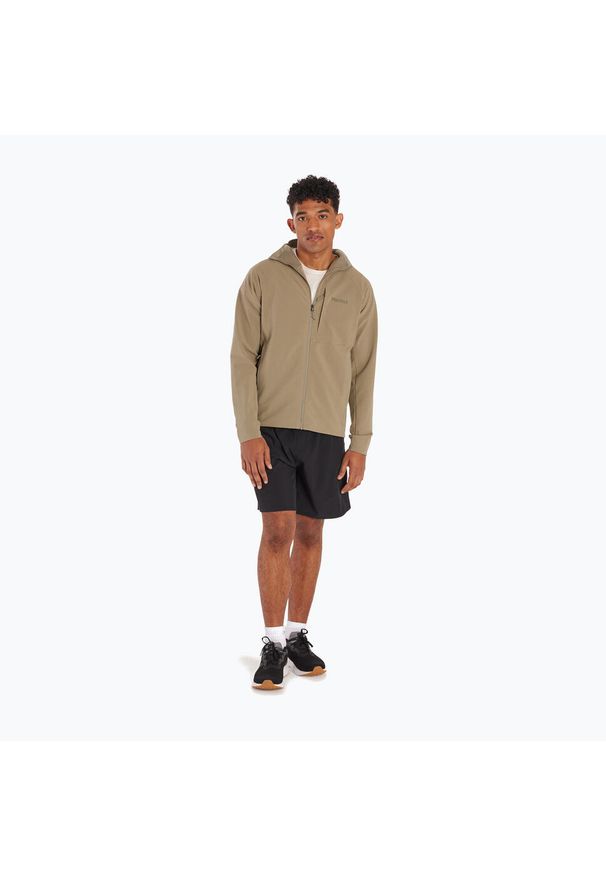 Bluza polarowa męska Marmot Leconte Full Zip Hoody. Kolor: beżowy. Materiał: polar