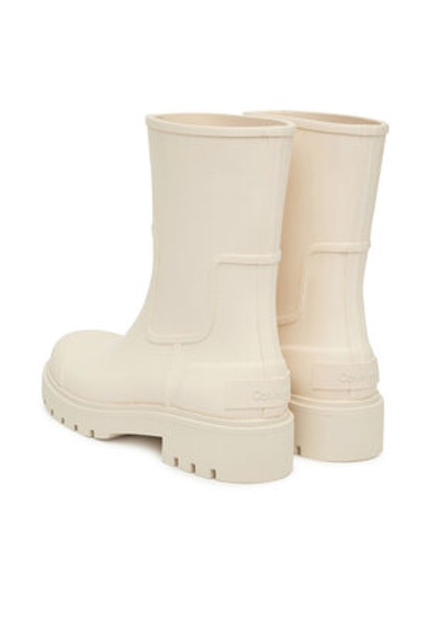 Calvin Klein Jeans Kalosze Mid Rainboot Rubber YW0YW02004 Écru. Kolor: kremowy. Materiał: syntetyk