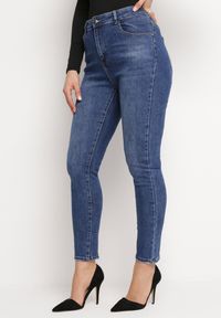 Born2be - Granatowe Klasyczne Jeansy Skinny Hestiana. Okazja: na co dzień. Kolor: niebieski. Styl: klasyczny