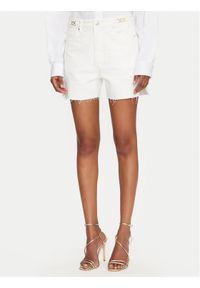 MET Szorty jeansowe M10 137SH Biały Regular Fit. Kolor: biały. Materiał: bawełna