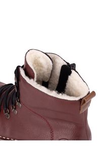 Rieker Trzewiki 73356-35 Bordowy. Kolor: czerwony. Materiał: materiał #4