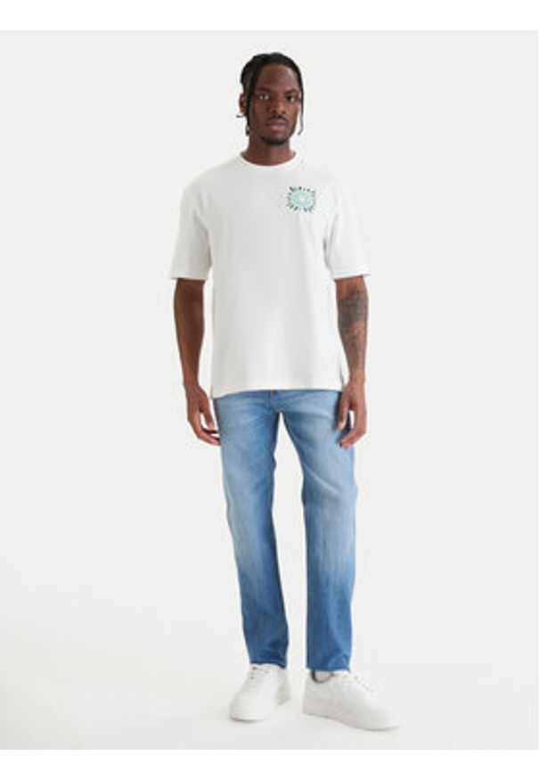 Hugo - HUGO T-Shirt Nextralio 50560090 Biały Regular Fit. Kolor: biały. Materiał: bawełna